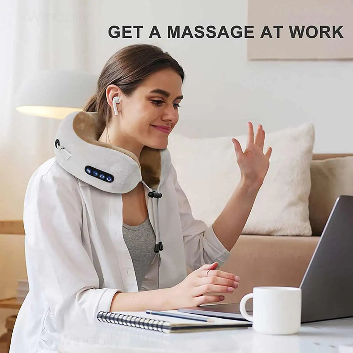 Portable U-Shape Neck Pillow Massage